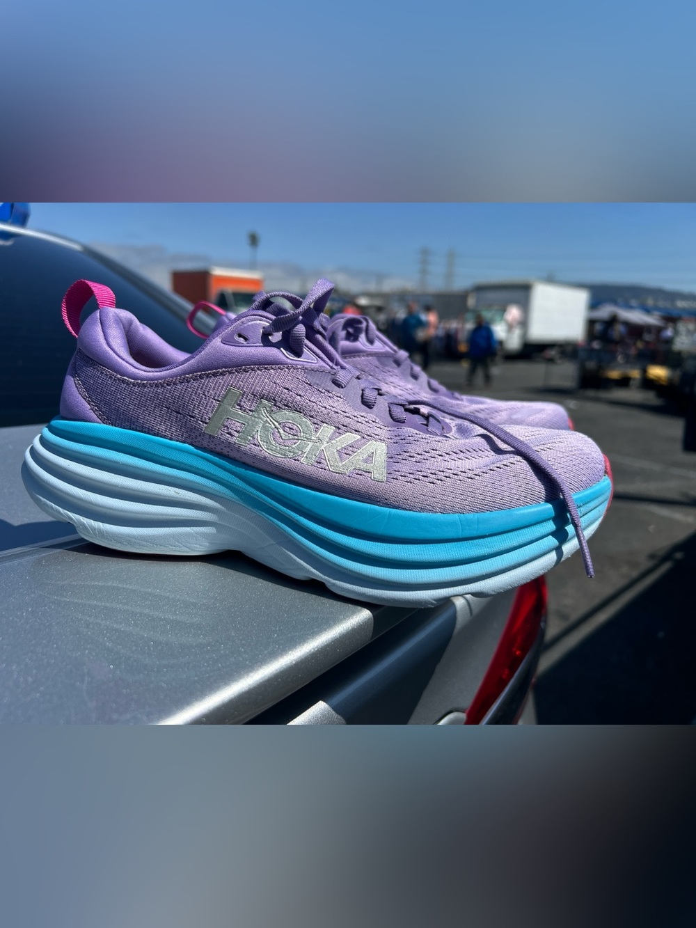 🔥 Hoka One One Women's Bondi 8 "Chalk Violet / Pale Sky" size 7